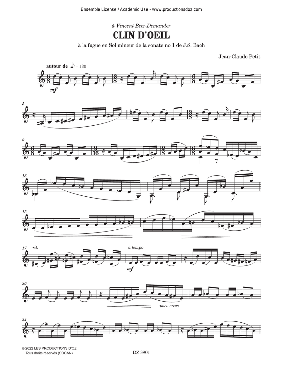 Clin d'oeil Clin d'oeil Orchestra scores gallery preview page 2