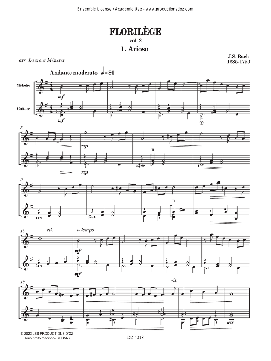 Florilège, vol. 2 Florilège, vol. 2 Classical Guitar scores gallery preview page 3