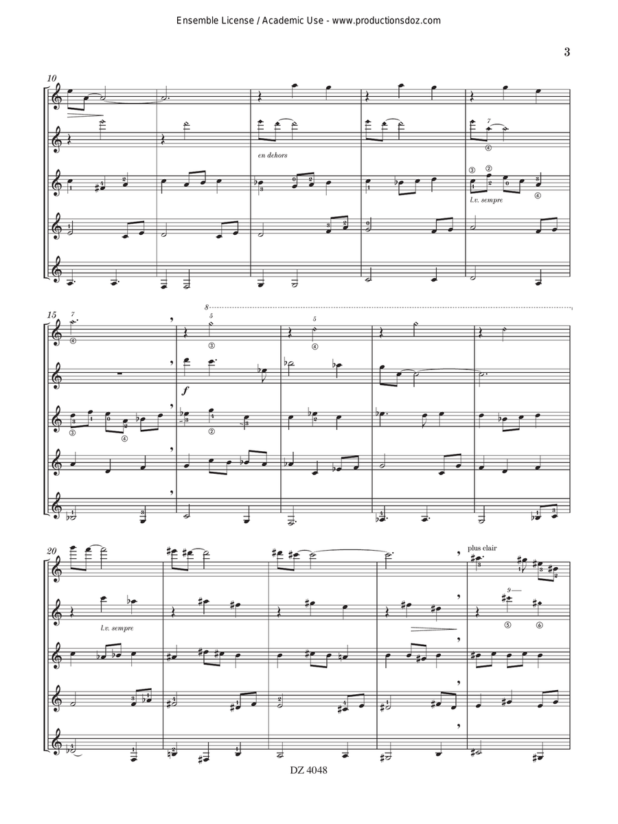 Deux rencontres, L'air du temps Guitar Ensemble scores gallery preview page 3