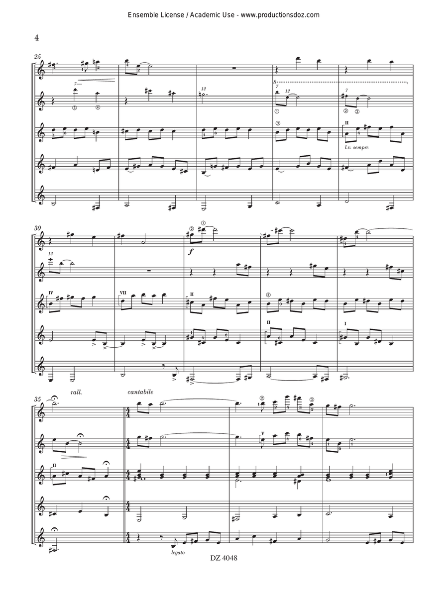 Deux rencontres, L'air du temps Guitar Ensemble scores gallery preview page 4