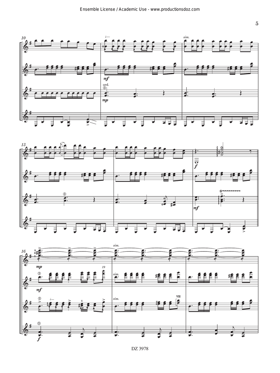 Khorovod, Op. 24 bis Khorovod, Op. 24 bis Guitar Ensemble scores gallery preview page 5