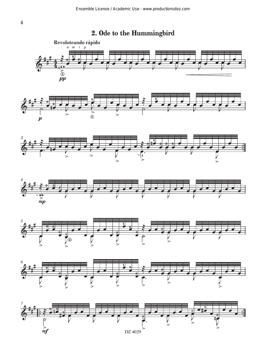 Oda a Pablo Neruda Oda a Pablo Neruda Classical Guitar scores gallery preview page 4