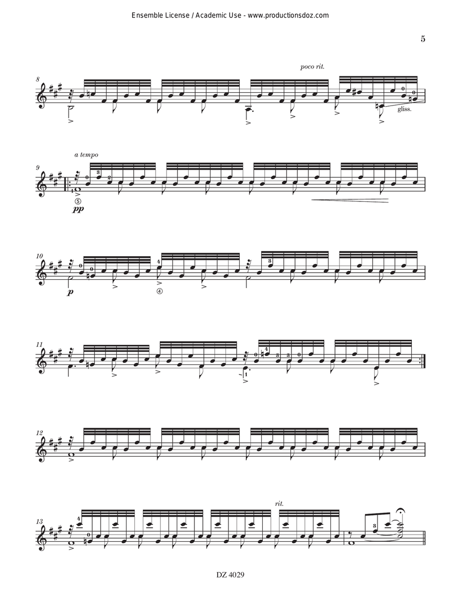 Oda a Pablo Neruda Oda a Pablo Neruda Classical Guitar scores gallery preview page 5