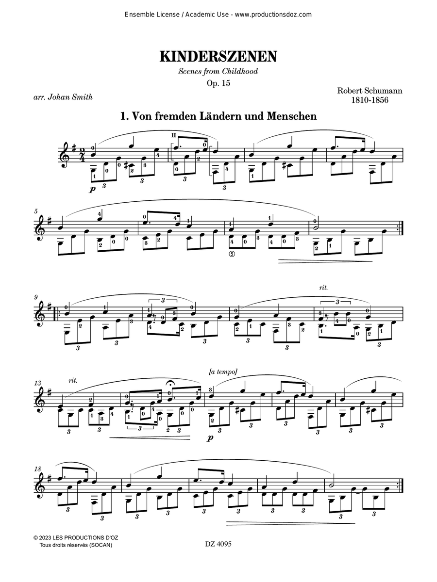 Kinderszenen, Op. 15 Kinderszenen, Op. 15 Classical Guitar scores gallery preview page 3