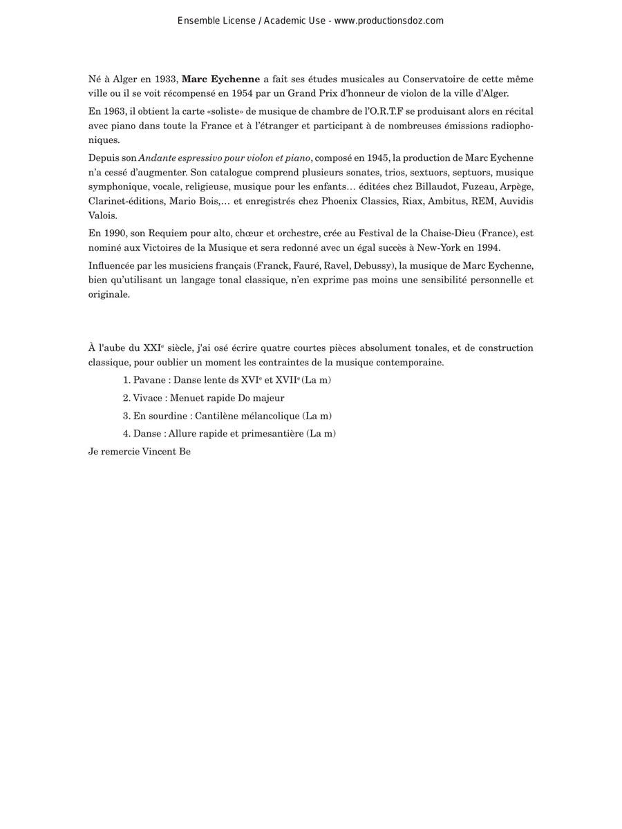 Quatre mouvements d'autrefois Cello scores gallery preview page 2