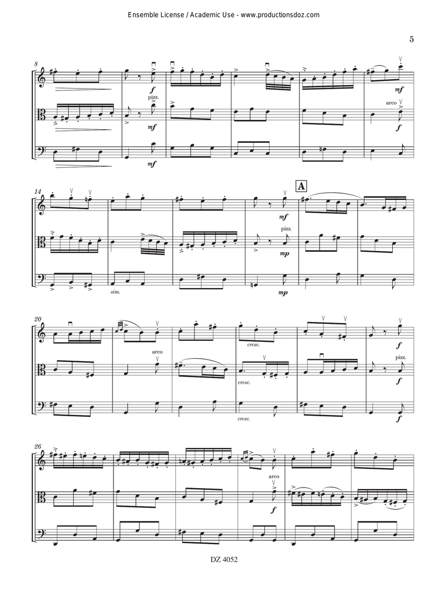 Quatre mouvements d'autrefois Cello scores gallery preview page 5
