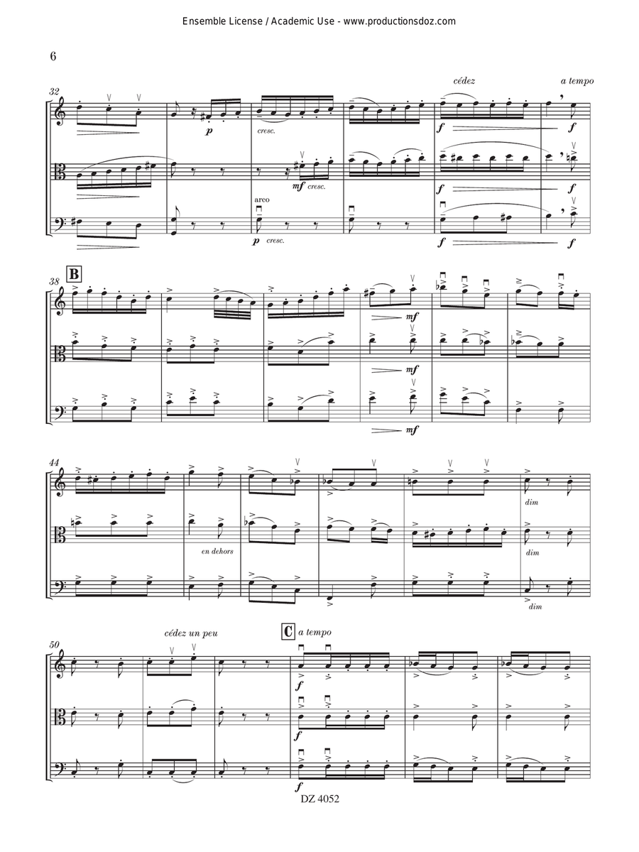 Quatre mouvements d'autrefois Cello scores gallery preview page 6