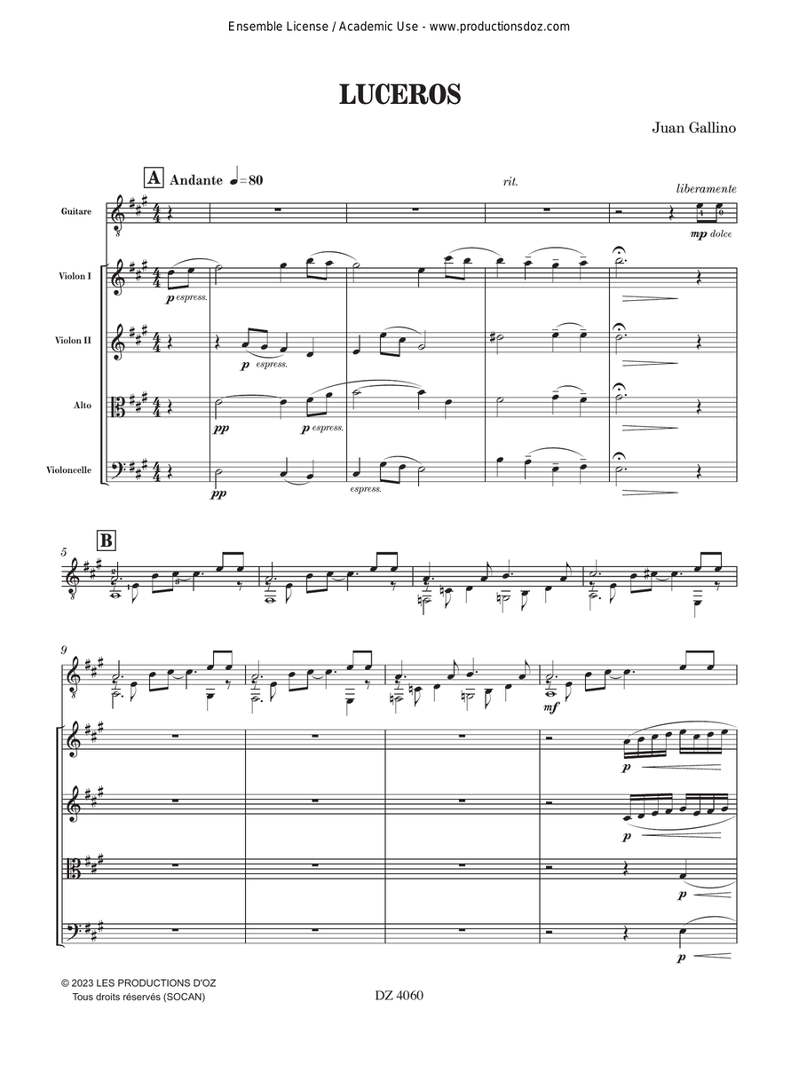 Luceros Luceros Cello scores gallery preview page 3