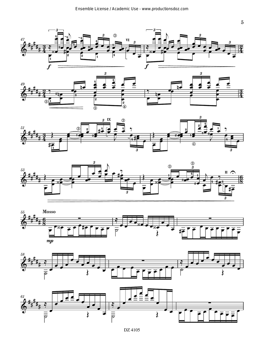 Studies from Eight Views from XiaoXiang, book 1 Classical Guitar scores gallery preview page 5