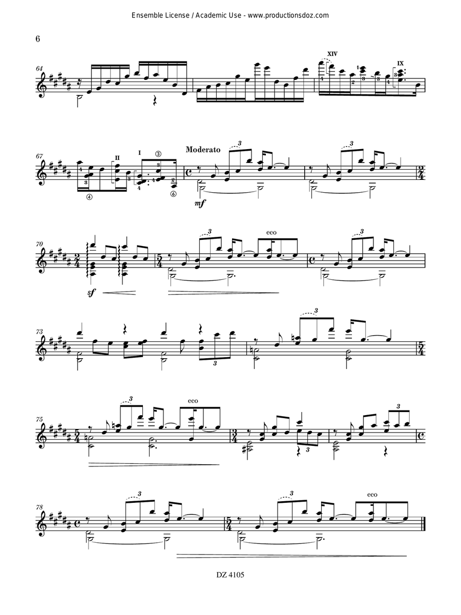 Studies from Eight Views from XiaoXiang, book 1 Classical Guitar scores gallery preview page 6