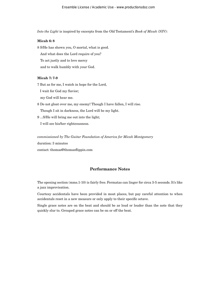 GFA Spotlight Series, Into the Light Classical Guitar scores gallery preview page 2