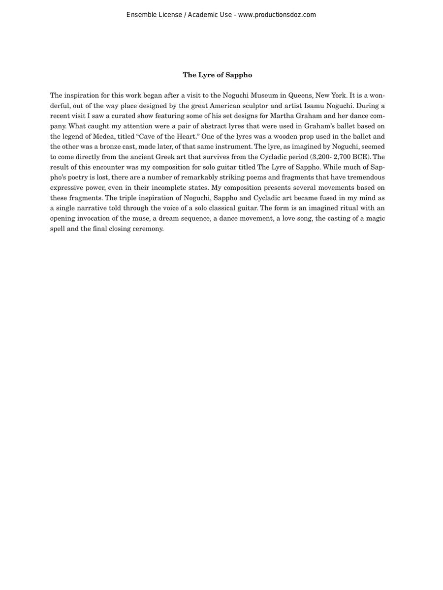 The Lyre of Sappho The Lyre of Sappho Classical Guitar scores gallery preview page 2