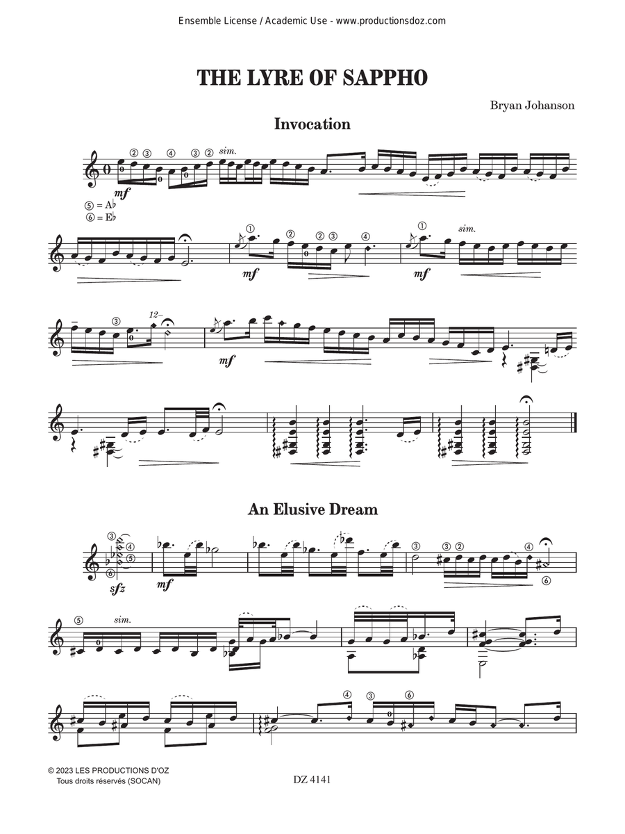 The Lyre of Sappho The Lyre of Sappho Classical Guitar scores gallery preview page 3