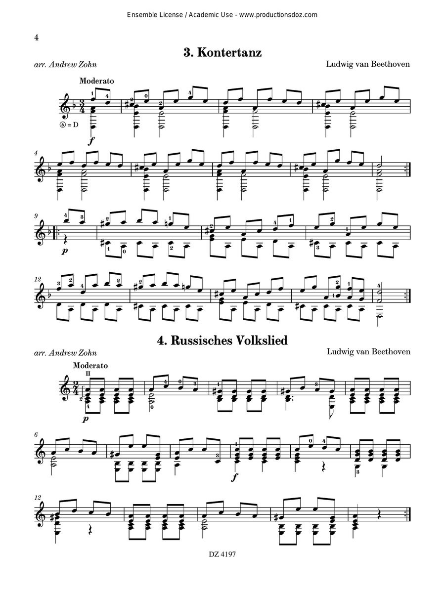 30 Classical Miniatures Acoustic Guitar scores gallery preview page 4