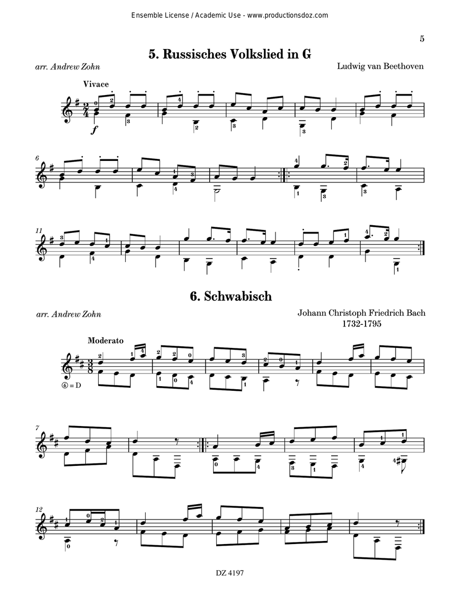 30 Classical Miniatures Acoustic Guitar scores gallery preview page 5