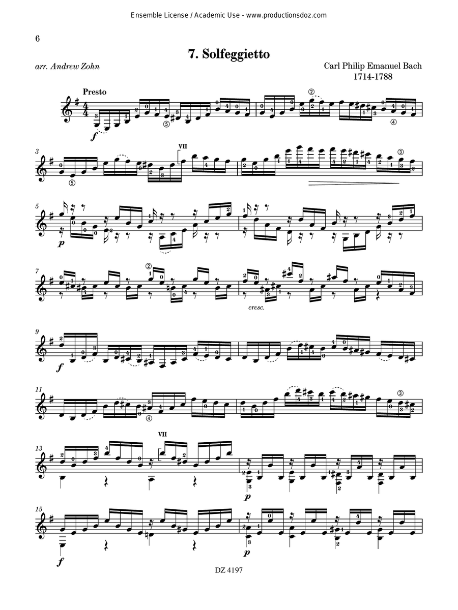 30 Classical Miniatures Acoustic Guitar scores gallery preview page 6