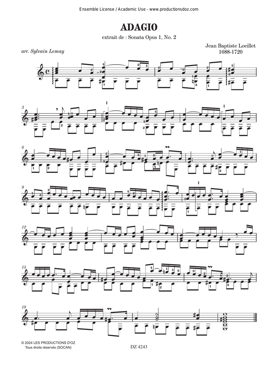 Adagio et Largo Adagio et Largo Classical Guitar scores gallery preview page 2