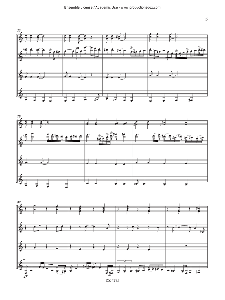 Tallando en jazz Guitar Ensemble scores gallery preview page 5