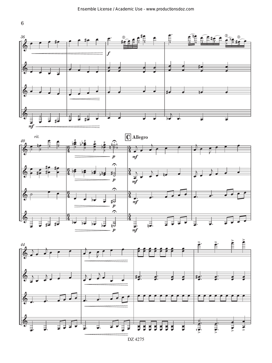 Tallando en jazz Guitar Ensemble scores gallery preview page 6