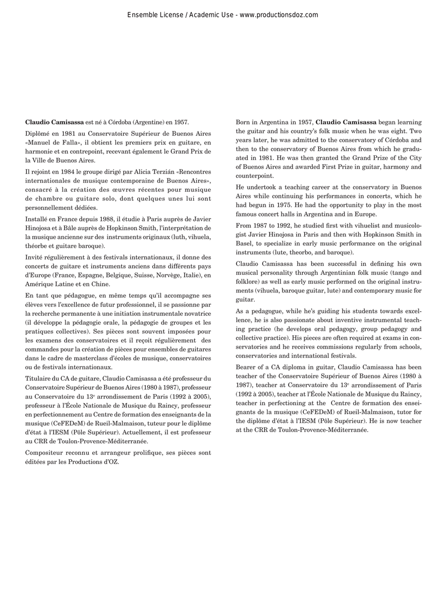 Mestiza Mestiza Guitar Ensemble scores gallery preview page 2