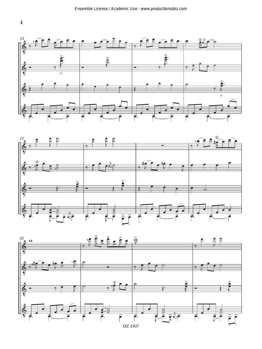 Mestiza Mestiza Guitar Ensemble scores gallery preview page 4
