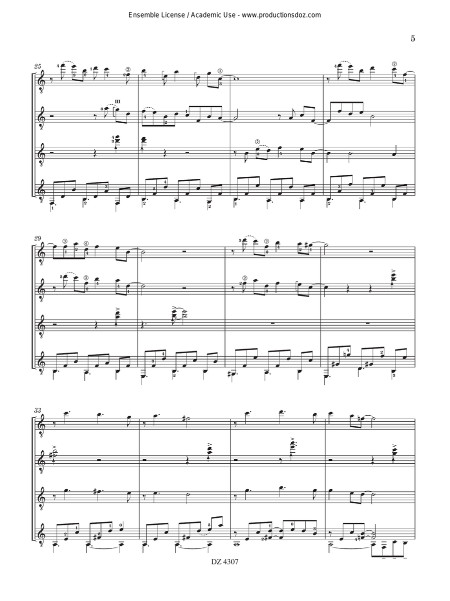 Mestiza Mestiza Guitar Ensemble scores gallery preview page 5