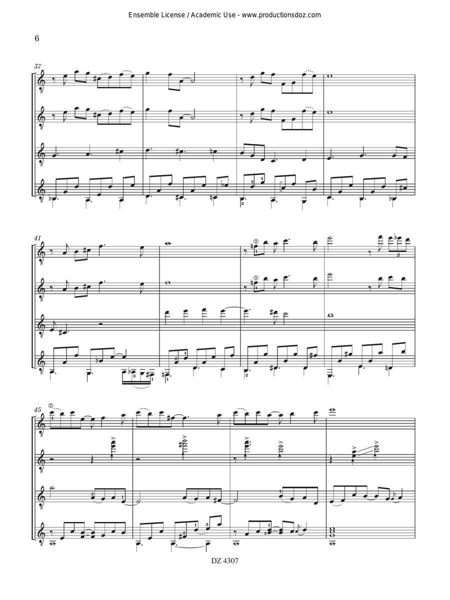 Mestiza Mestiza Guitar Ensemble scores gallery preview page 6