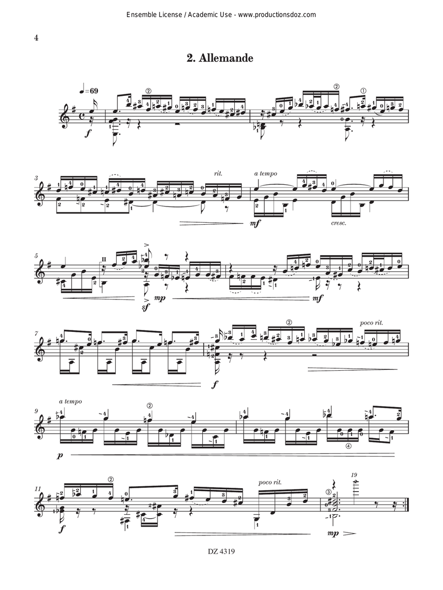 Suite Classical Guitar scores gallery preview page 4