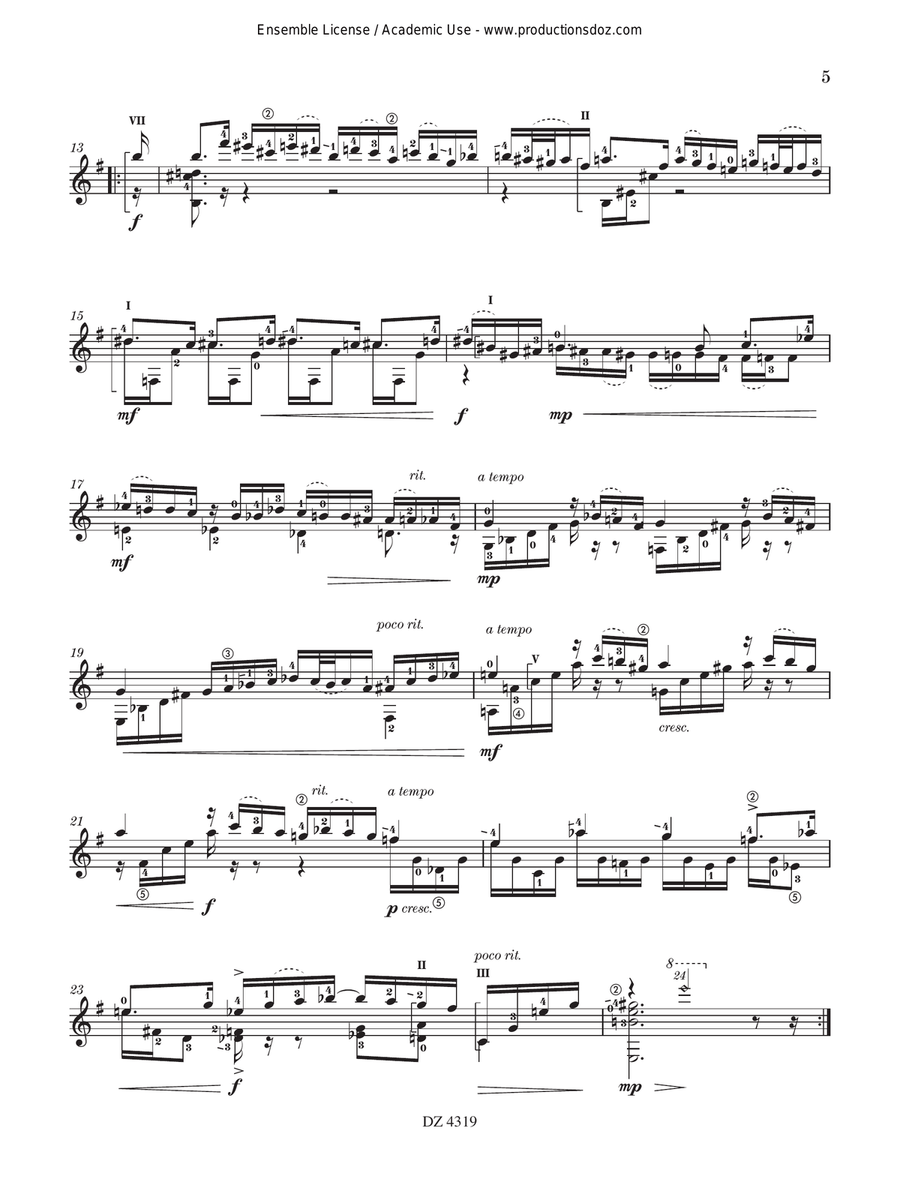 Suite Classical Guitar scores gallery preview page 5