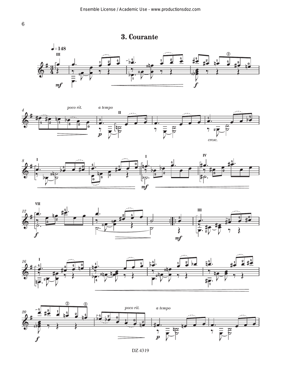 Suite Classical Guitar scores gallery preview page 6
