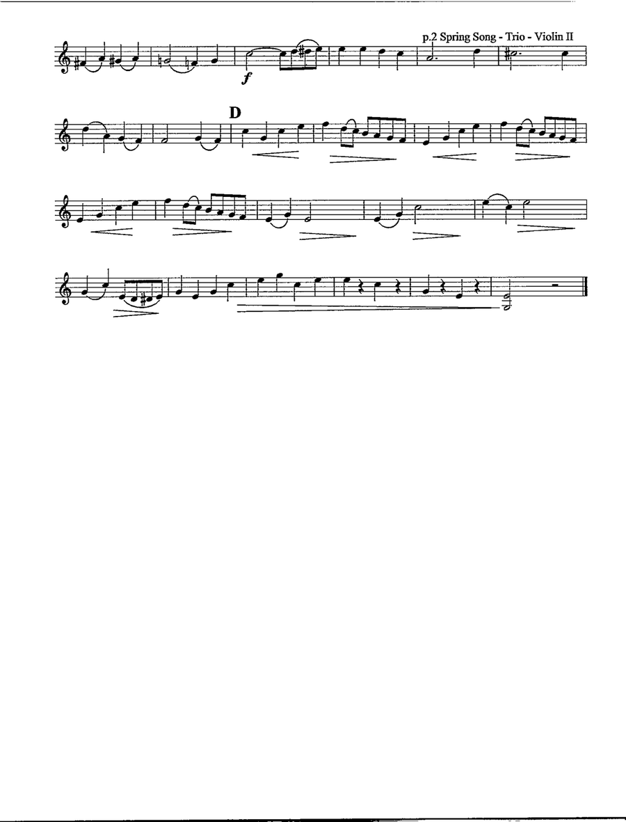 Spring Song (from 