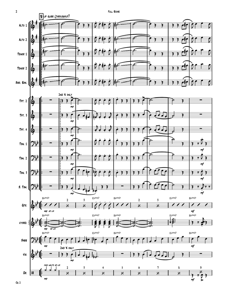 Cork Grease- Saxophone Section Feature with Jazz Ensemble/Big Band Jazz Ensemble scores gallery preview page 3
