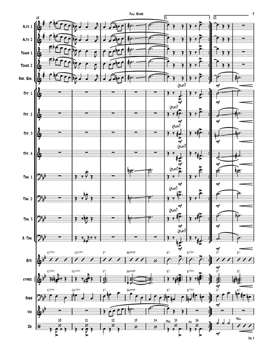 Cork Grease- Saxophone Section Feature with Jazz Ensemble/Big Band Jazz Ensemble scores gallery preview page 4