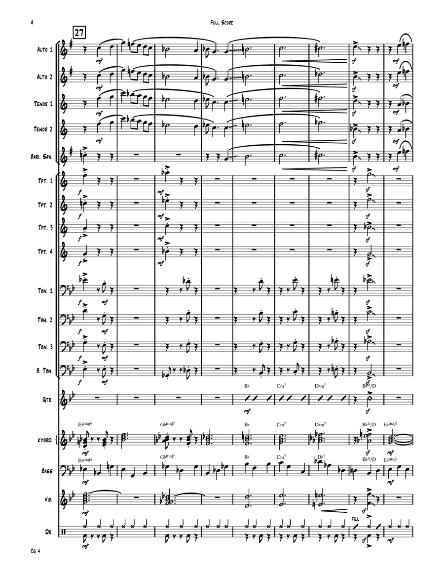 Cork Grease- Saxophone Section Feature with Jazz Ensemble/Big Band Jazz Ensemble scores gallery preview page 5