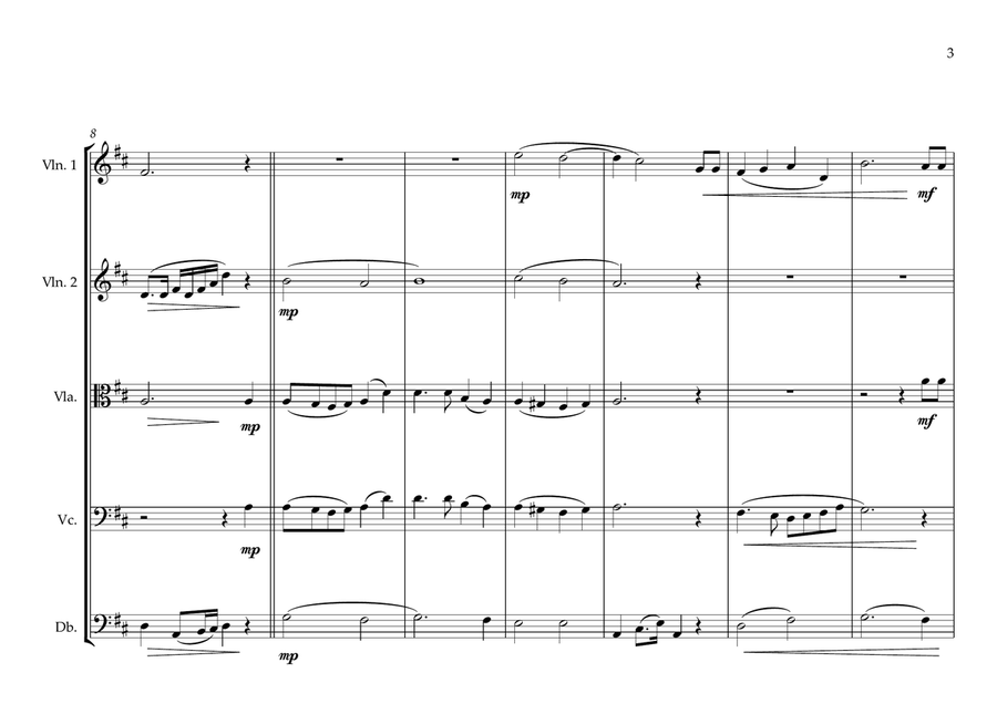 Grenadian National Anthem for String Orchestra String Orchestra scores gallery preview page 3