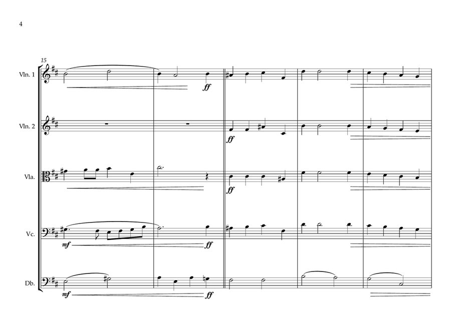 Grenadian National Anthem for String Orchestra String Orchestra scores gallery preview page 4