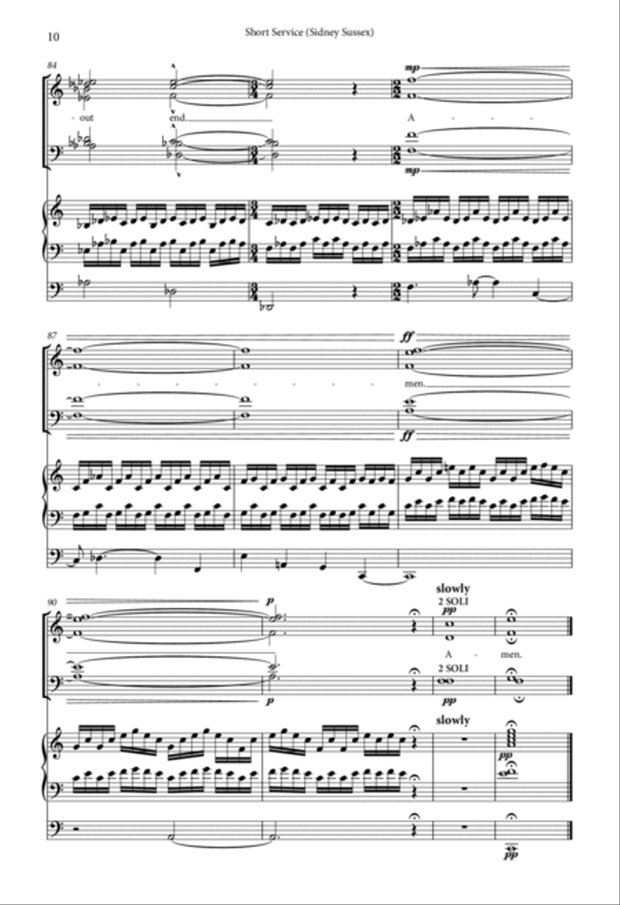 Short Service (Sidney Sussex) Choir scores gallery preview page 10