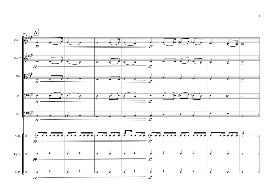 Guamanian Regional Anthem (Guam Hymn) for String Orchestra String Orchestra scores gallery preview page 3