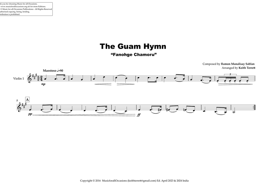 Guamanian Regional Anthem (Guam Hymn) for String Orchestra String Orchestra scores gallery preview page 4