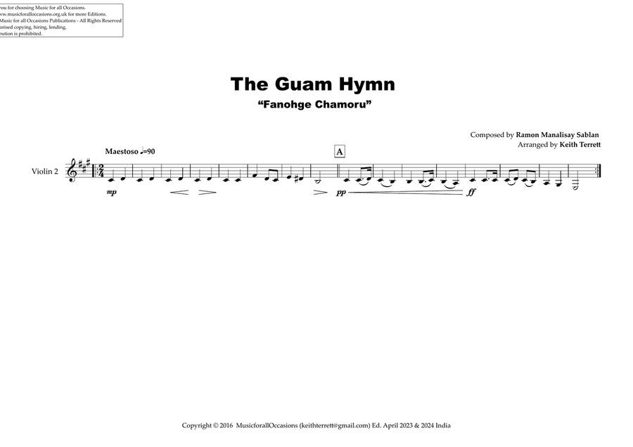 Guamanian Regional Anthem (Guam Hymn) for String Orchestra String Orchestra scores gallery preview page 5