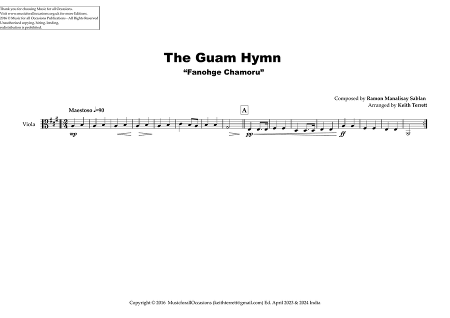 Guamanian Regional Anthem (Guam Hymn) for String Orchestra String Orchestra scores gallery preview page 6