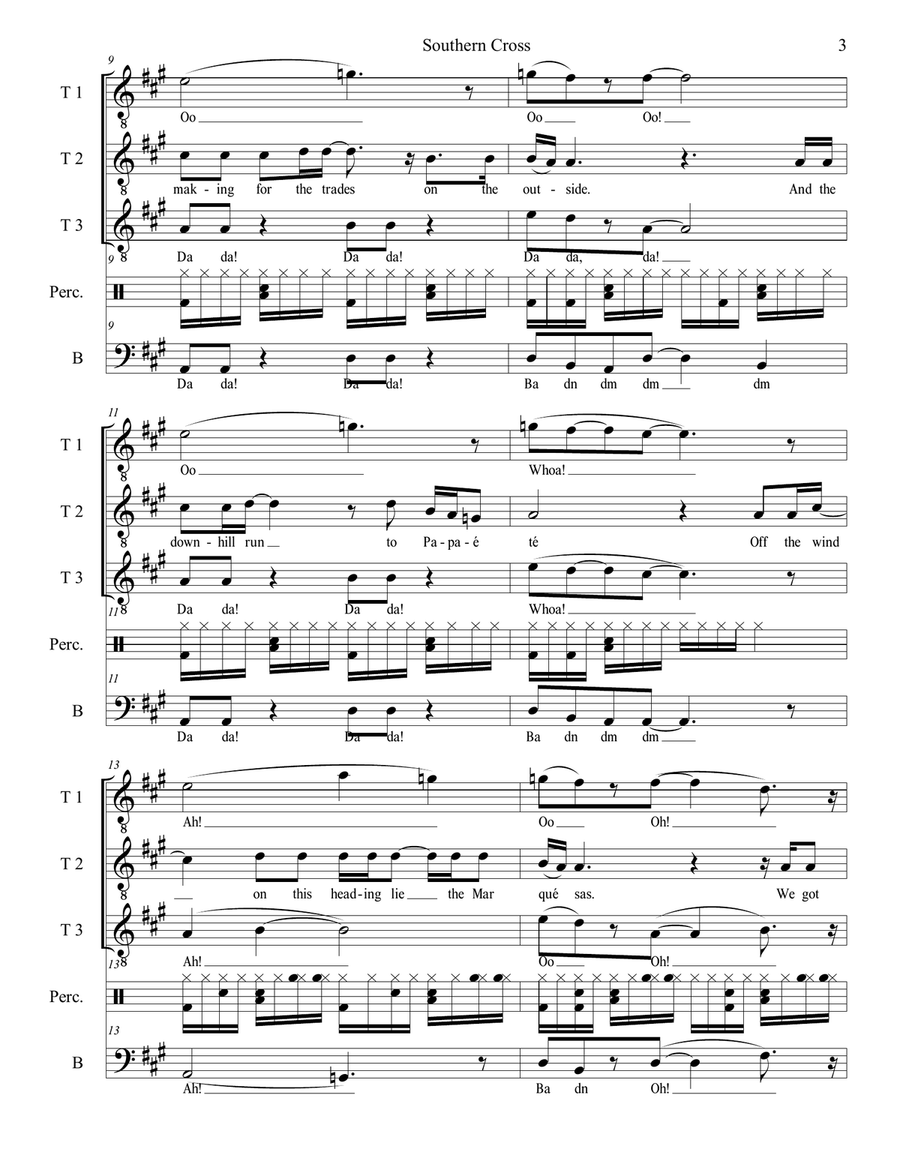 Southern Cross Southern Cross 4-Part scores gallery preview page 4