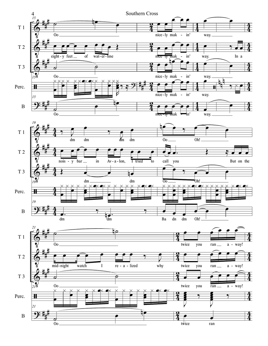 Southern Cross Southern Cross 4-Part scores gallery preview page 5