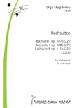 Bachsuiten für Violine solo (Bachsuits for violin solo)