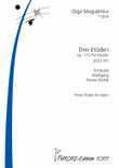 Drei Etüden op.115 für Klavier (Three Etudes for piano)