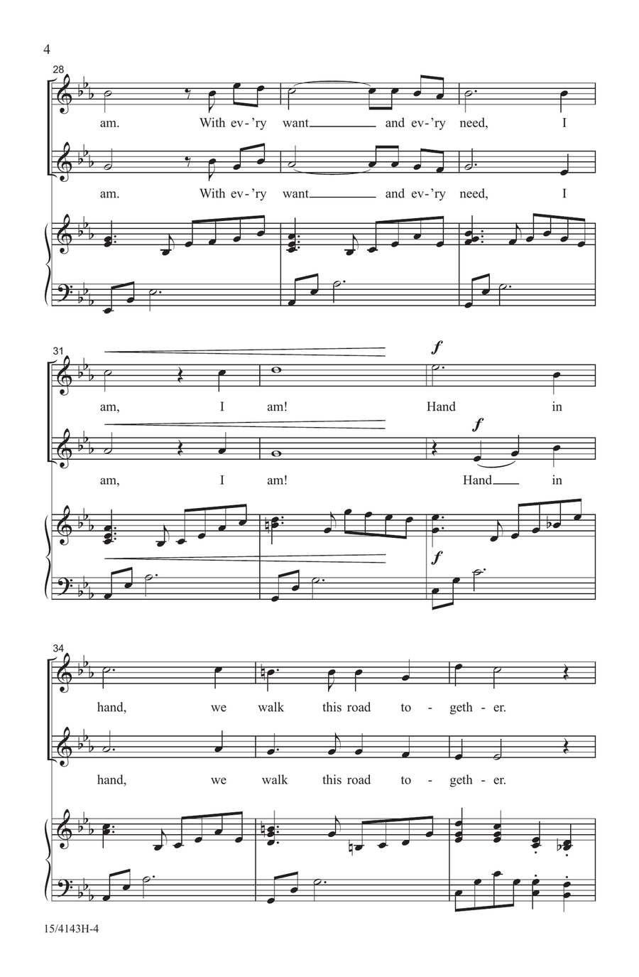 I Am a Part of the World I Am a Part of the World Choir scores gallery preview page 4