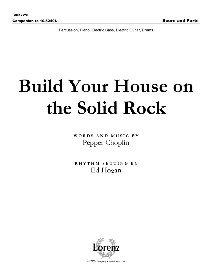 Build Your House on the Solid Rock - Rhythm Score and Parts (Digital Download) Rhythm Section scores gallery preview page 1