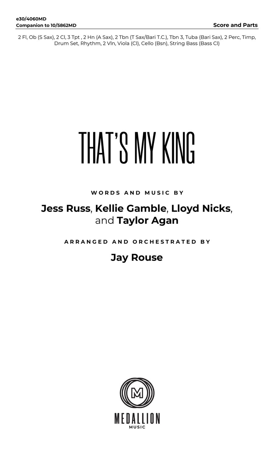 That's My King - Downloadable Orchestration Orchestra scores gallery preview page 2