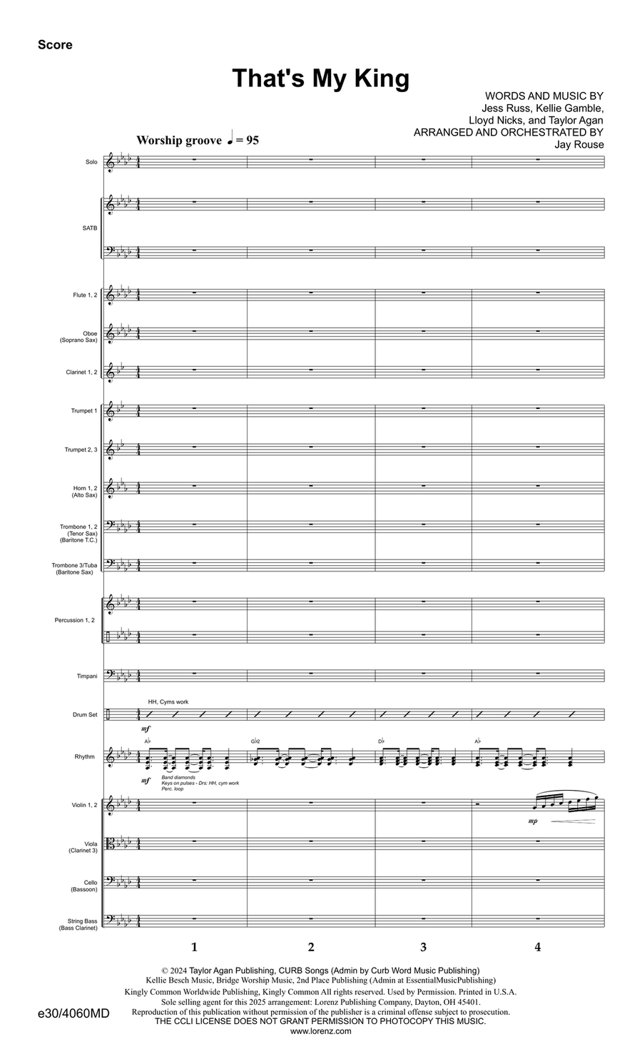 That's My King - Downloadable Orchestration Orchestra scores gallery preview page 3
