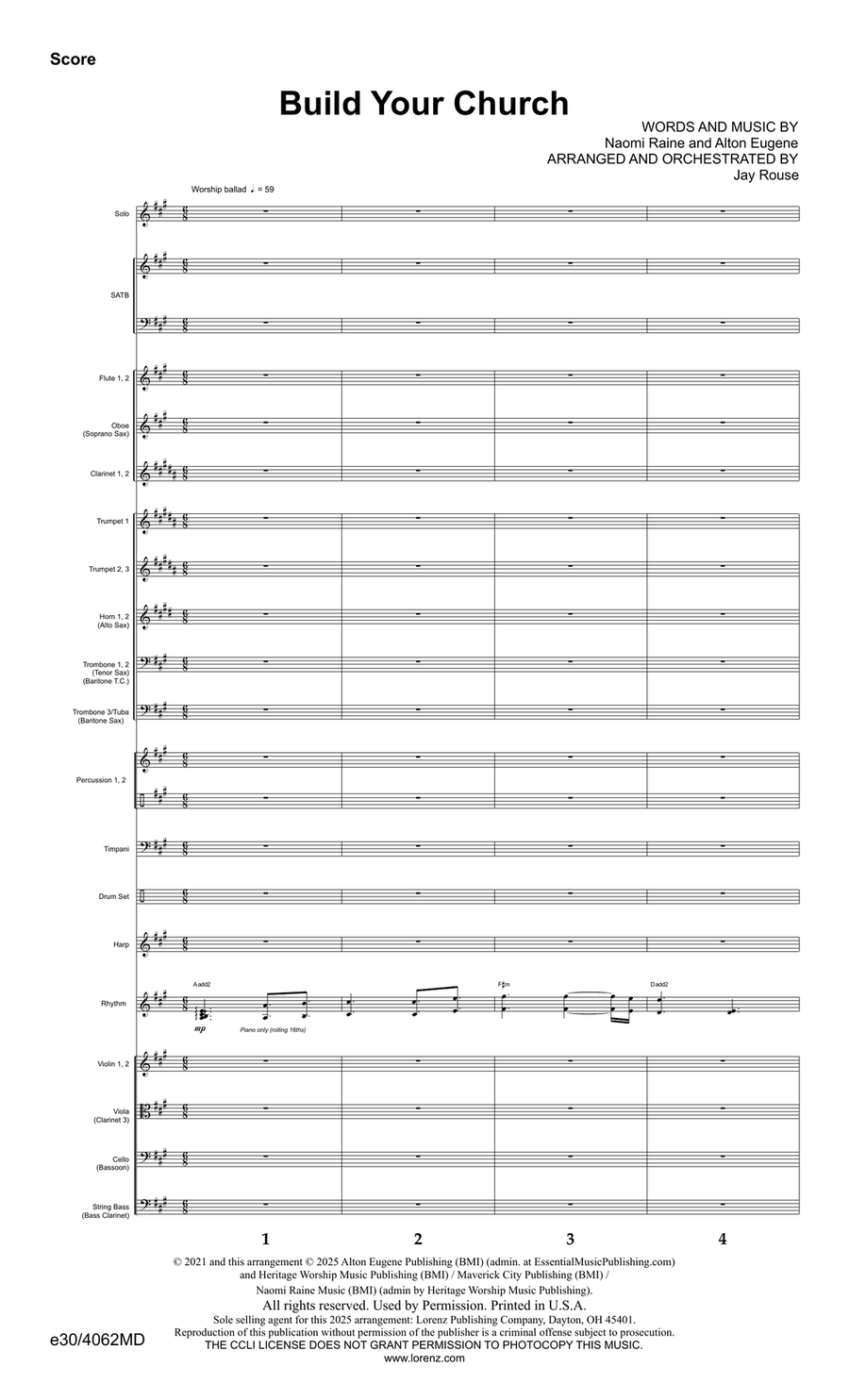 Build Your Church - Downloadable Orchestration Orchestra scores gallery preview page 3